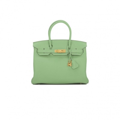 HERMES VERT CRIQUET TOGO BIRKIN 30 GOLD HARDWARE 265317 (30*22*16cm)